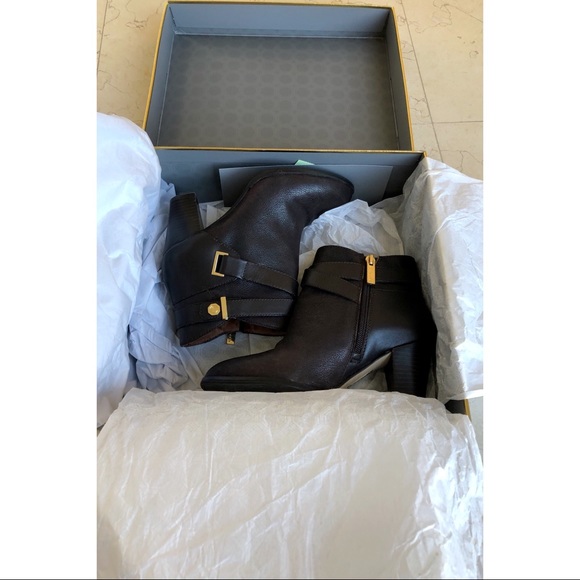 Louise et Cie Lo Ranier Brown Truffle Leather Heeled Booties/ Ankle Boots - Picture 15 of 17
